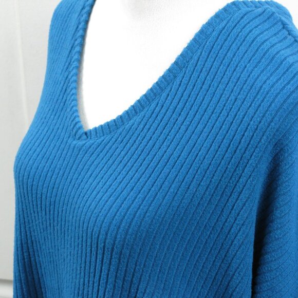 Time and Tru Turquoise Soft Ribbed Long Sleeve Tunic Size Large - Picture 2 of 6